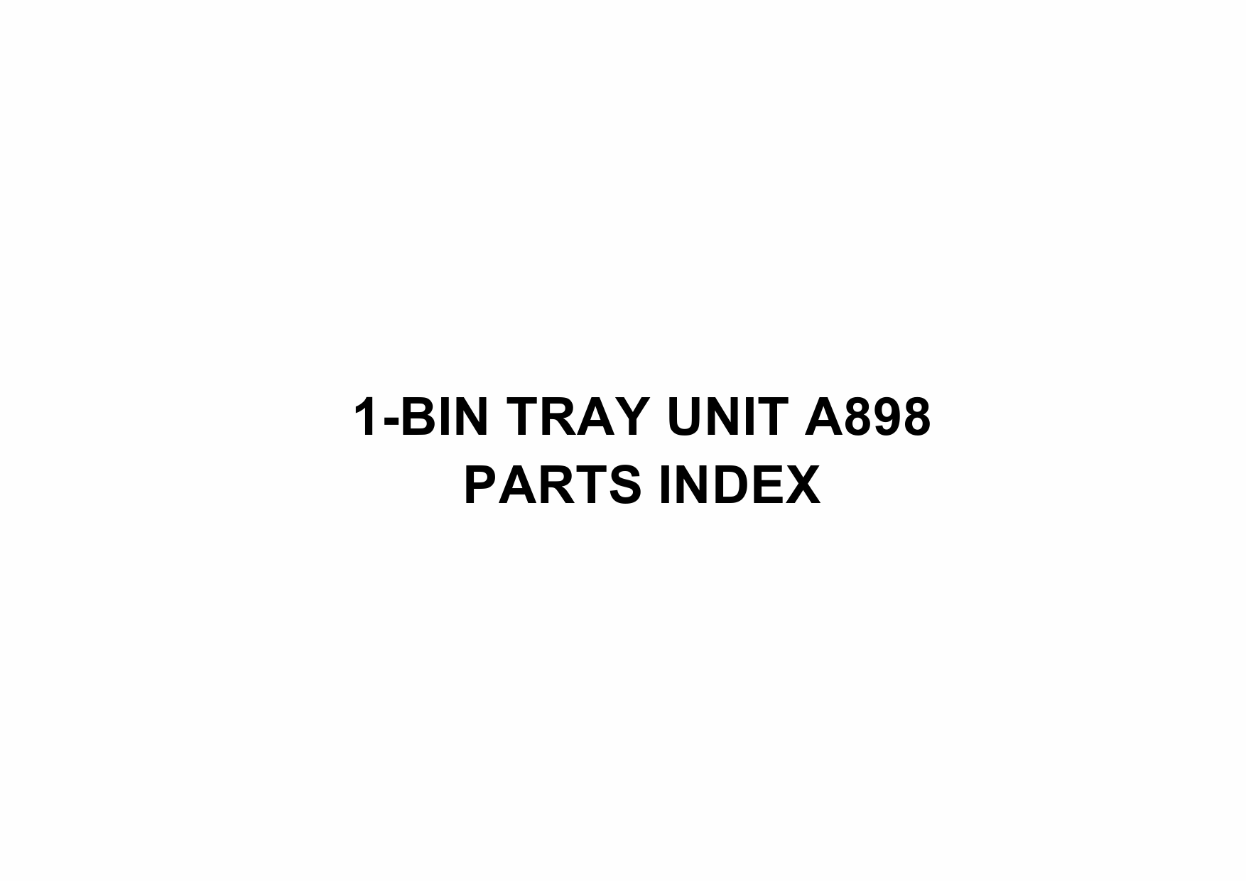 RICOH Options A898 1-BIN-TRAY-UNIT Parts Catalog PDF download-5